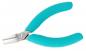 Preview: The image shows a pair of pliers with two elongated, ergonomic handles in bright turquoise. The tips of the pliers are straight and made of silver metal. It appears handy and precise.