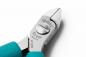 Preview: The image displays a high-quality pair of pliers with a shiny silver head and turquoise handles. Brand markings are engraved on the pliers.