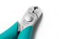 Preview: The image shows a pair of pliers with green, ergonomic handles and a silver cutting blade. The manufacturer's information is engraved on the blade. It appears sturdy and precise.