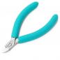 Preview: The image shows a pair of pliers with blue, grippy rubber handles and a silver, sharp cutting edge. It is compact and ideal for precise work.
