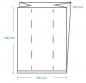 Preview: The image shows a sketch of a rectangular object measuring 600 mm high and 300 mm wide. At the top, there are two diagonally running lines that suggest a flap.