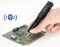 Preview: The image shows a hand holding a digital pair of pliers that is working on a green circuit board. Next to the pliers, there is a Bluetooth symbol depicted.
