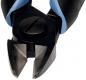 Preview: The image shows a pair of pliers with a sharp, angled cutting head and non-slip, blue handles. The head has a flat, wide opening, ideal for cutting wires.