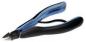 Preview: The image shows a pair of pliers with a blue and black handle. The pliers have a pointed, curved cutting edge that is suitable for cutting small objects.
