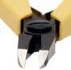Preview: The image shows a pair of pliers with yellow handles. The head of the pliers is made of black metal and has sharp, straight edges, ideal for cutting wires or smaller objects.