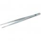 Preview: The image shows a long, narrow tweezer made of shiny metal. It has two pointed, flexible arms that meet at the top end. The surface is ridged for better grip.