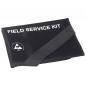 Preview: The image displays a black, folded kit labeled "FIELD SERVICE KIT" in white text. It features a sturdy closure and a smooth, water-resistant surface.
