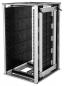 Preview: The image shows a rectangular, sturdy metal frame with several vertical, black slats. It has an open front and a textured back.