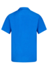 Preview: The image displays a short, solid-colored t-shirt in vivid blue. It features a classic collar and short sleeves. The fabric appears smooth and lightweight.