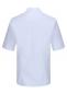 Preview: The image displays the back of a short-sleeved, light blue shirt made from a lightweight fabric. The collar is stiff and the seams are inconspicuous. It appears simple and modern.
