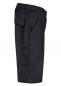 Preview: The image shows a black cargo pants with a side pocket. The pants have a loose fit and reach to the knee. They appear sturdy and versatile.