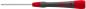 Preview: The image shows a flathead screwdriver. The handle is red and black, with a non-slip surface. The blade is made of metal and is pointed.