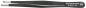 Preview: The image shows a black tweezer with a straight tip. It has a non-slip surface on the grip area and is designed for precise work.