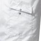 Preview: The image displays a section of a shirt made from light fabric featuring a checkered pattern. It includes a chest pocket that is secured with a flap and two snap buttons.