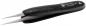 Preview: The image shows a pair of tweezers with a black, non-slip grip and two pointed, narrow metal tines. The tines are slightly curved and ideal for precise tasks.