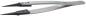 Preview: The image shows a narrow, curved stainless steel tweezer. It has pointed tips and a matte finish that feels good in the hand. Ideal for gripping small objects.