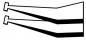 Preview: The image shows two converging lines that resemble the casing of binoculars. At the top are the round ends, while the lines widen downwards and come together.