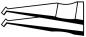 Preview: The image displays a graphic representation of two trapezoidal objects pointed towards each other, tapering off at the ends. This representation could symbolize some type of pliers or tool.