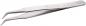 Preview: The image shows a two-part stainless steel tweezer. It has a narrow, slanted tip and a grippy surface. The shape allows for precise handling of small objects.