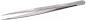Preview: The image shows a silver metal tweezer. It has two long, narrow tongs that taper and meet at the tips. One side of the tweezer has fine grooves for better grip.