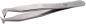 Preview: The image shows a narrow, curved metal tweezer. It has two long handles that taper into pointed pincer shapes at the ends, suitable for grasping small objects.