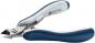 Preview: The image shows a small, ergonomic pair of pliers with blue rubber grips. The blades are made of shiny metal and have a pointed, sharp shape. Ideal for cutting fine objects.