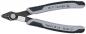 Preview: The image shows a pair of wire cutters. They have gray rubber grips and a metallic tip. The tip is narrow and sharp, ideal for cutting wires and small objects.