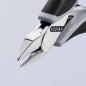 Preview: The image shows a precision pliers with pointed, sharp blades and an ergonomic handle, primarily used in electronics or jewelry manufacturing.
