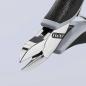 Preview: The image shows a high-quality nail scissors with shiny, sharp blades and ergonomic, gray rubber handles. It is designed for precise cutting.