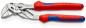 Preview: The image displays a pipe wrench with a metallic head and red and blue handles. The head features a serrated edge for a firm grip. The wrench is designed for gripping and turning pipes.