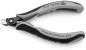 Preview: The image shows a diagonally serrated pliers with a black and gray handle. The cutting surfaces are narrow and sharp, ideal for cutting wire or small objects.