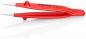 Preview: The image displays a red pliers with two long, pointed tips. It features an ergonomic handle and a label with the KNIPEX brand along with technical specifications.