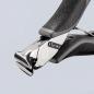 Preview: Das Bild zeigt eine Nagelzange mit einem ergonomischen, grauen Griff und einer glänzenden, gebogenen Klinge. Sie wirkt stabil und wird zum Kürzen von Nägeln verwendet.