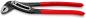 Preview: The image shows a black water pump pliers with red handles. The upper part has a curved edge and a clamp with grooves to securely grip objects.