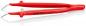 Preview: The image shows a red pliers with two curved, pointed ends. On the handle it reads "KNIPEX". The pliers are designed for precise gripping tasks.