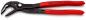 Preview: The image shows a pair of pliers with red handles and a black head. The pliers have a long, narrow shape with a serrated gripping surface and a joint in the middle.