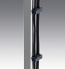 Preview: The image shows a vertical metal post with several black cables running along the side. These cables are attached to the post with black brackets.