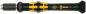 Preview: The image shows a screwdriver with a black handle and yellow, rubber-like decorations for better grip. The tip is silver and has a hexagonal shape.