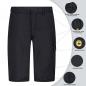 Preview: The image displays a pair of black shorts. The outline and details are emphasized. There are several additional pockets and icons that explain the special features and functions of the shorts.