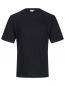 Preview: The image displays a simple, black T-shirt. It features short sleeves and a round neckline. The fabric appears smooth and inconspicuous, without patterns or special details.