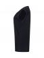 Preview: The image displays a black, sleeveless top in a side view. It features a simple, straight design with no conspicuous embellishments. The fabric appears soft and plain.