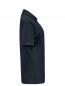 Preview: The image displays a black polo shirt from the side. It features short sleeves and a classic collar. The material appears smooth, and the fit is slightly fitted and sporty.