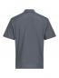 Preview: Das Bild zeigt ein graues Poloshirt aus einem leicht strukturierten Material. Es hat kurze Ärmel und einen klassischen Kragen, mit schmalen, horizontalen Linien im Stoffdesign.