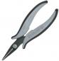 Preview: In the picture, there are pliers with long, pointed jaws. The handles are ergonomically designed and made of black and gray material. It is intended for precise work.