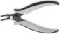 Preview: The image shows a pair of pliers with gray handles and a black metal tip. The pliers have a narrow opening and look sturdy and ergonomic. Ideal for precise work.