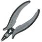Preview: The image displays a type of pliers with ergonomic handles. The handles are black and gray, slightly curved. The pliers have sharp blades suitable for precise work. They appear handy and sturdy.