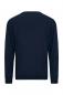 Preview: The image shows the rear view of a dark blue sweatshirt. It has long sleeves, a round neckline, and a smooth surface. The fabric appears soft and cozy.