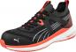 Preview: The shoe is a sports model in black with red and white accents. It features a modern design, a sturdy sole, and a padded opening for comfort. Ideal for sports and leisure.