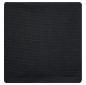 Preview: The image displays a black, textile square with fine, horizontal lines. The surface is smooth and uniform, without any noticeable patterns or colors.