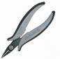 Preview: The image shows a small pair of pliers with two ergonomic handles. The handles are black and gray, and the pliers have sharp, pointed jaws for precise cutting.